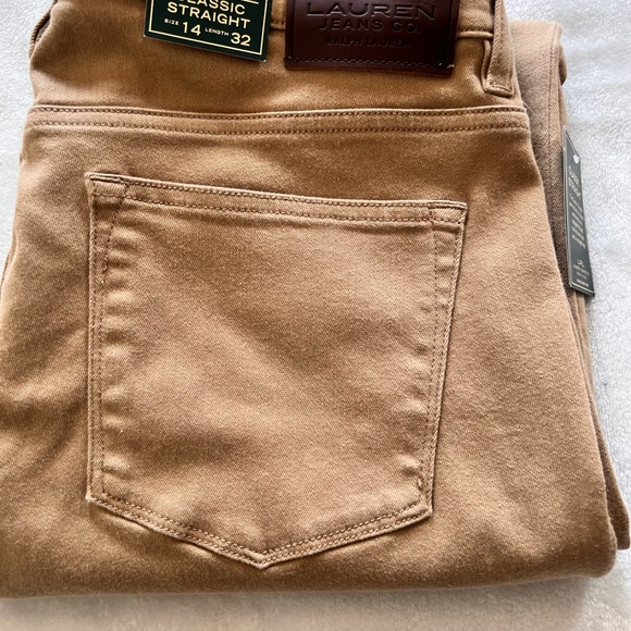 NWT, RALPH LAUREN JEANS CO. Classic Strait womens size 14 super soft jeans! - Picture 2 of 14